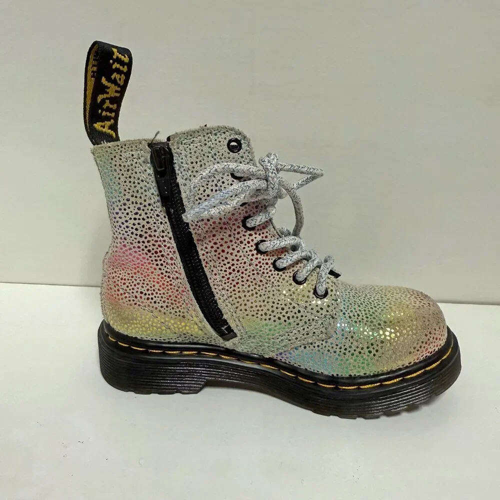 Dr. Martens Toddler 1460 Pascal Iridescent Lace Up Boots